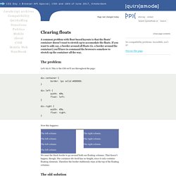 CSS - Clearing floats