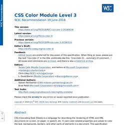 CSS Color Module Level 3