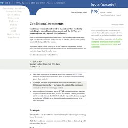 CSS - Conditional comments