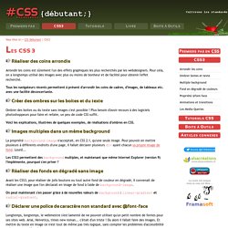CSS Débutant : tutoriels sur les CSS3
