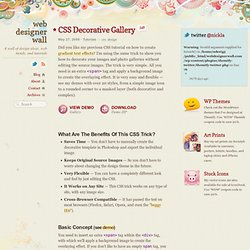 CSS Decorative Gallery (adding frames and overlays to images using CSS and transparent PNGs/GIFs)