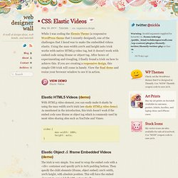 CSS: Elastic Videos