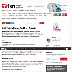 CSS-Entwicklung: SASS im Einsatz » t3n Magazin
