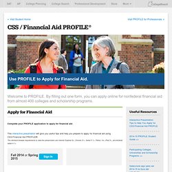 CSS/Financial Aid PROFILE