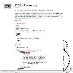 CSS for Firefox only