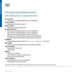 CSS Grid Layout Module Level 1
