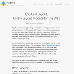 CSS Grid Layout: A New Layout Module for the Web