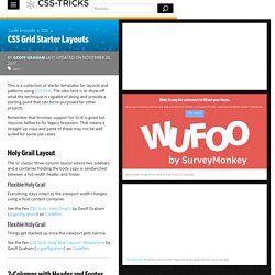 CSS Grid Starter Layouts