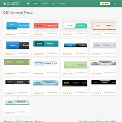 CSS Horizontal Menus