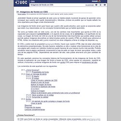 CSS - Imágenes de fondo en CSS