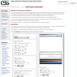 CSS Layout Generator