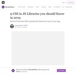 9 CSS in JS Libraries you should Know in 2019