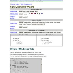 CSS List Style Wizard
