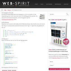 CSS Navigation mit Liste