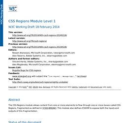 CSS Regions Module Level 1