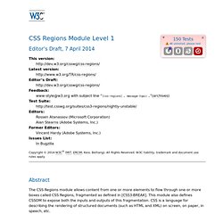 CSS Regions Module Level 1