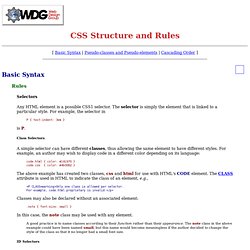 CSS Structure and Rules