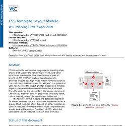 CSS Template Layout Module