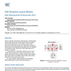 CSS Template Layout Module