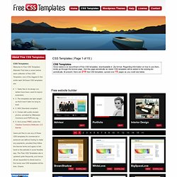 CSS Templates ( Page 1 of 15 ) - Free CSS Templates