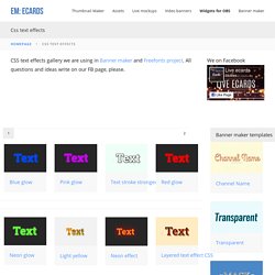 Css text effects