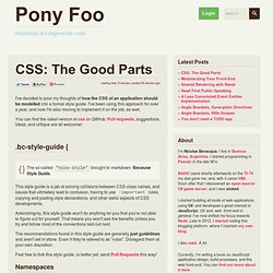CSS: The Good Parts