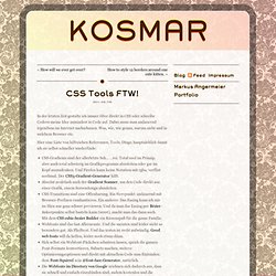 CSS Tools FTW!