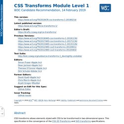 CSS Transforms Module Level 1