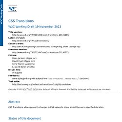 CSS Transitions Module Level 3