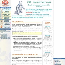 CSS : vos premiers pas