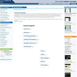 CSS web template, XHTML web template, CSS design, free web templ