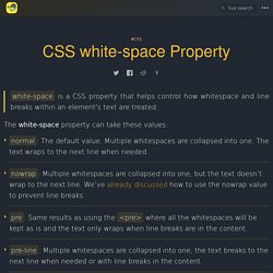 CSS white-space Property