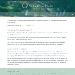css Zen Garden: The Beauty in CSS Design