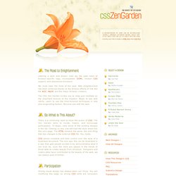 css Zen Garden: The Beauty in CSS Design
