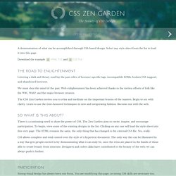 CSS Zen Garden: The Beauty in CSS Design