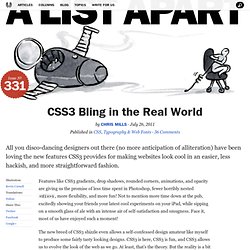 CSS3 Bling in the Real World