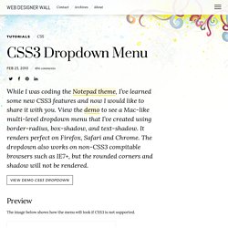 CSS3 Dropdown Menu