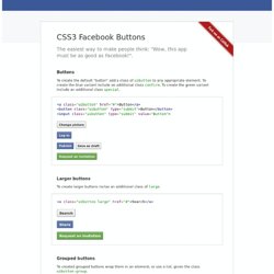CSS3 Facebook Buttons