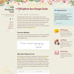 CSS3 @font-face Design Guide