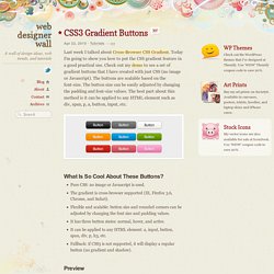 CSS3 Gradient Buttons