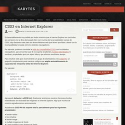 CSS3 en Internet Explorer