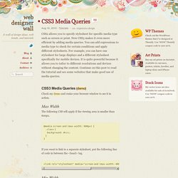 CSS3 Media Queries