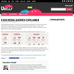 CSS3 Media Queries Explained - Ubelly