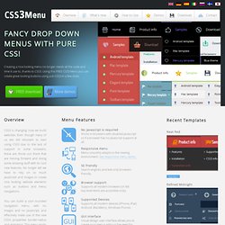 CSS3 Menu. Free CSS Menu Maker