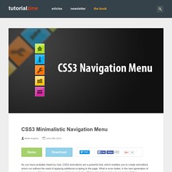 CSS3 Minimalistic Navigation Menu