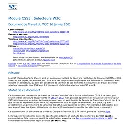 CSS3 module: W3C Selectors