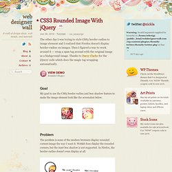 CSS3 Rounded Image With jQuery