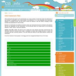 Selectors Test, CSS3 .info