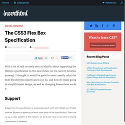 The CSS3 Flex Box Specification