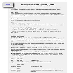 CSS3 support in Internet Explorer 6, 7, and 8